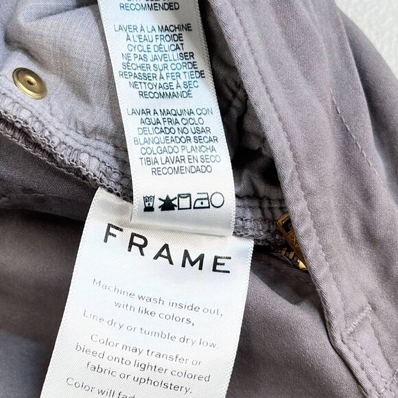 NWOT Frame Le High Skinny Stretch Cotton High Rise Pants Grey Size 29 - Picture 13 of 13